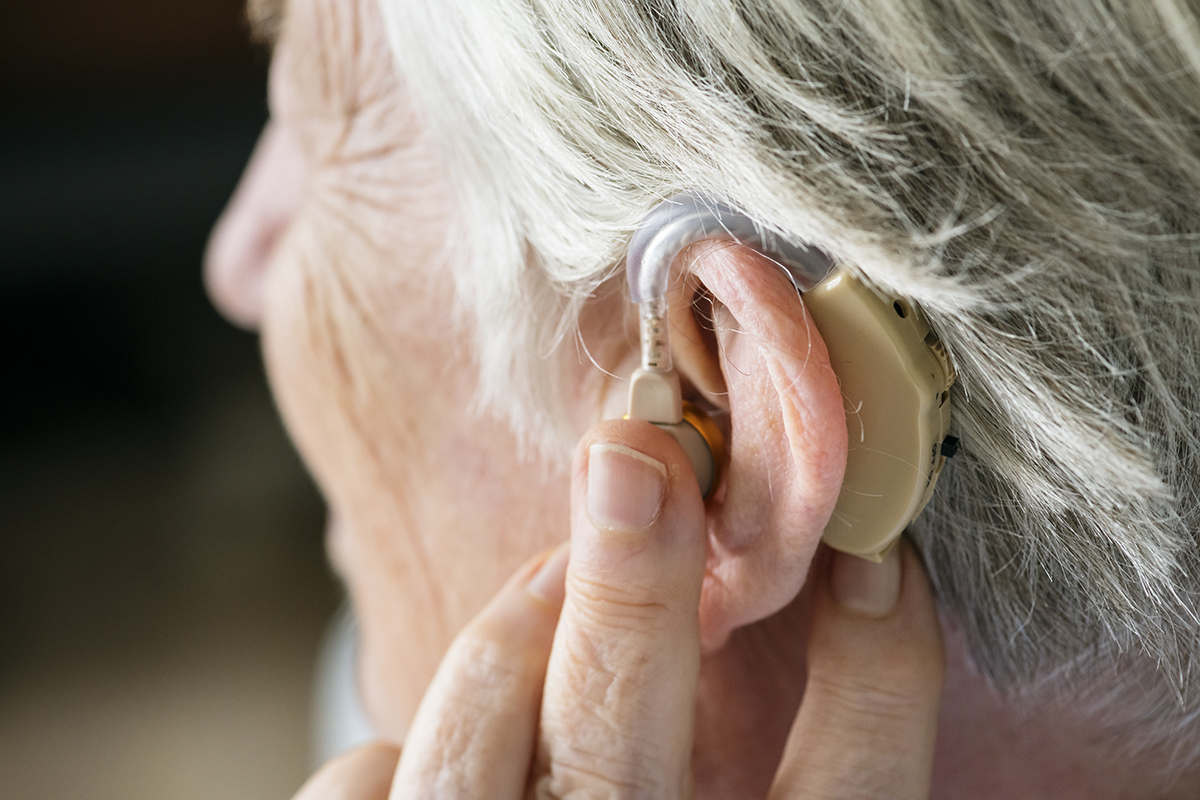 Wearing Hearing Aid on the ears