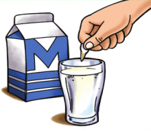 Milk as storage medium for a knocked-out tooth