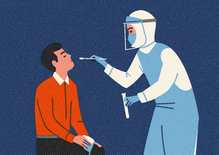Coronavirus COVID-19 Swab Test Illustration